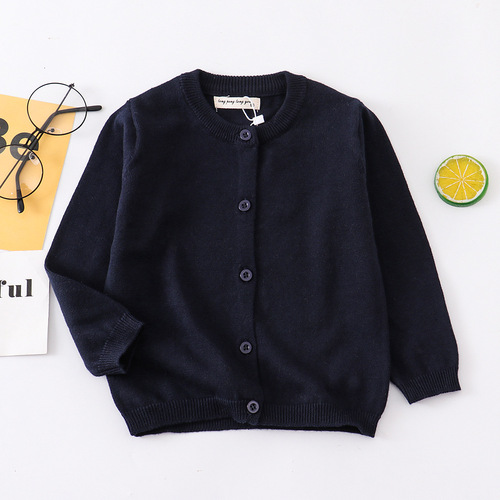 Spring and summer children's clothing for boys and girls, infant and toddler sweaters, popular European and American style pure cotton knitted baby air-conditioning shirts