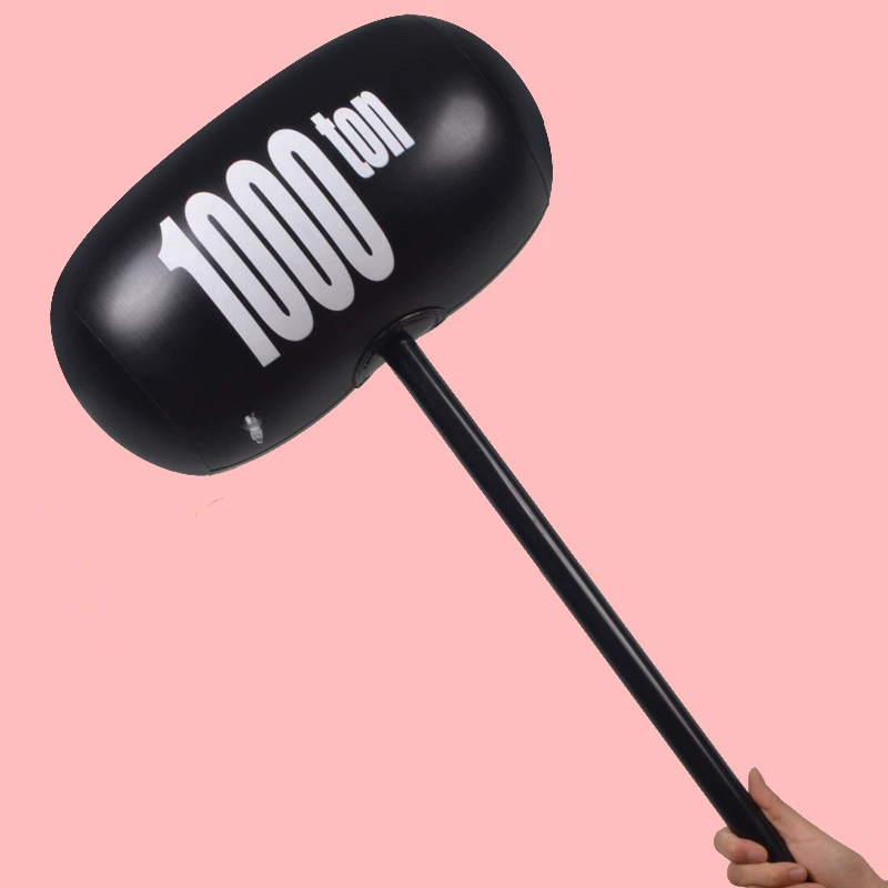 Надувные игрушки Черный большой тысяча тонн молоток с жесткой ручкой молоток 1000 тонн молоток стойло горячий автомобиль рекламный логотип