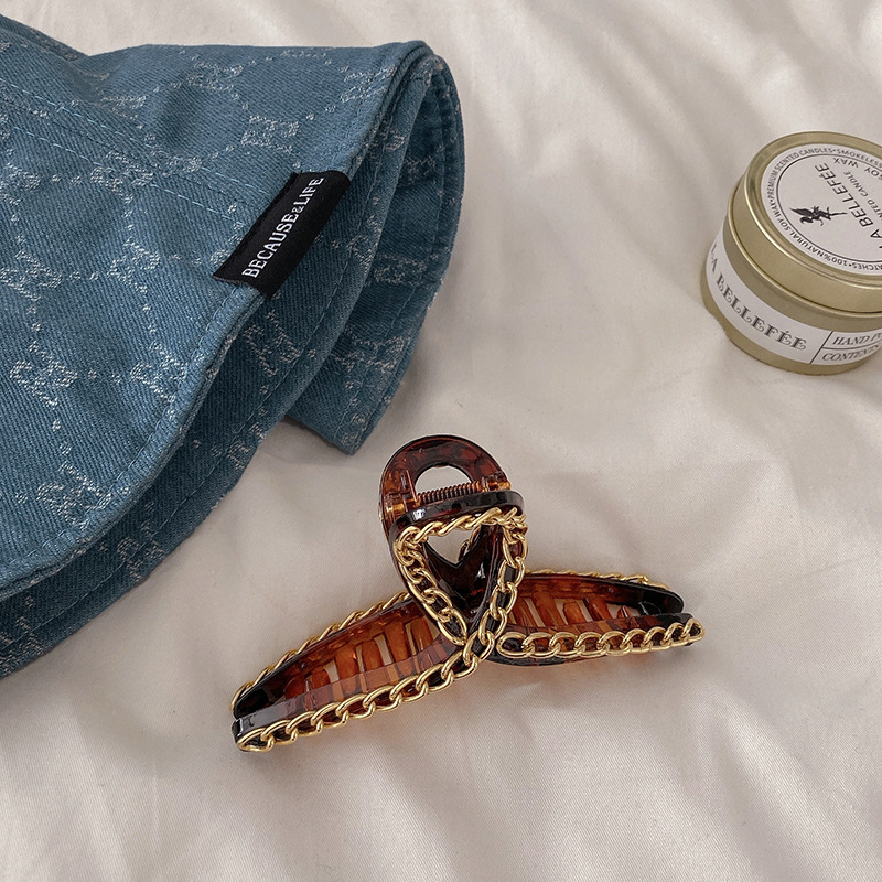 Corea del Sur temperamento elegante tiburón clip de pelo tocado