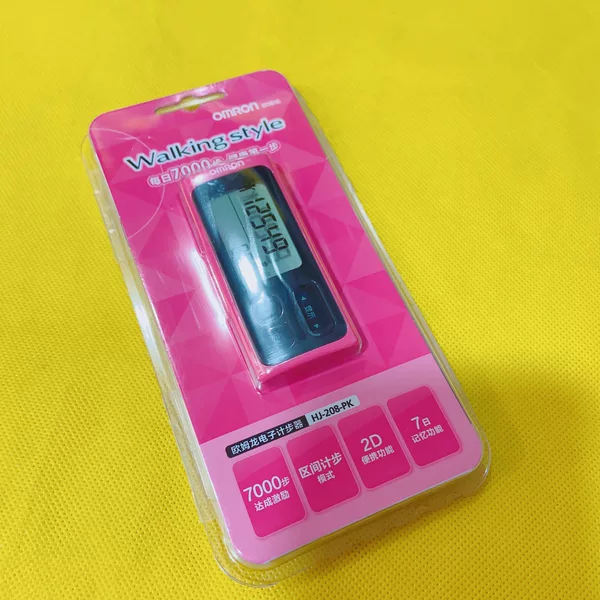 Omron electronic pedometer 2D random placement step counting calories fat consumption calculation kilometers memory