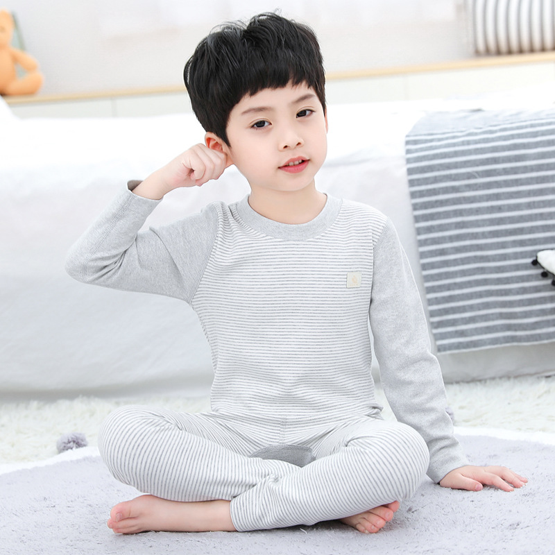 자연 색면 회색 옷 줄무늬 (남성)