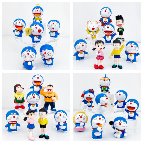 Solid Cartoon Animation Blue Fatty Cake Ornaments Doraemon Handmade Office Baking Decorations Car Ornaments