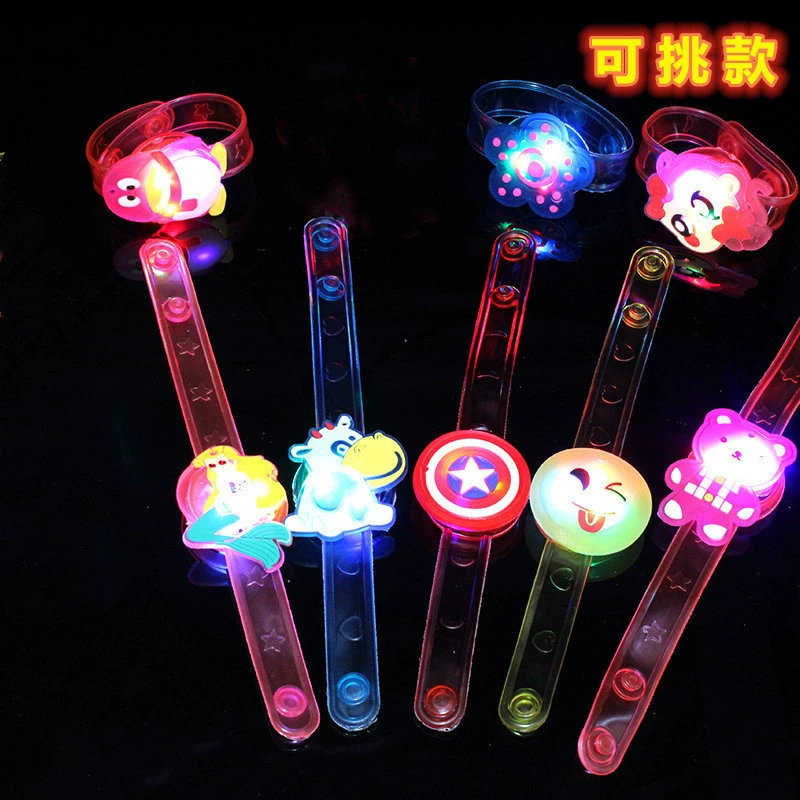 Мигающий браслет с мультяшной LED-подсветкой, творческий браслет для детей, подарок на Хэллоуин и день рождения