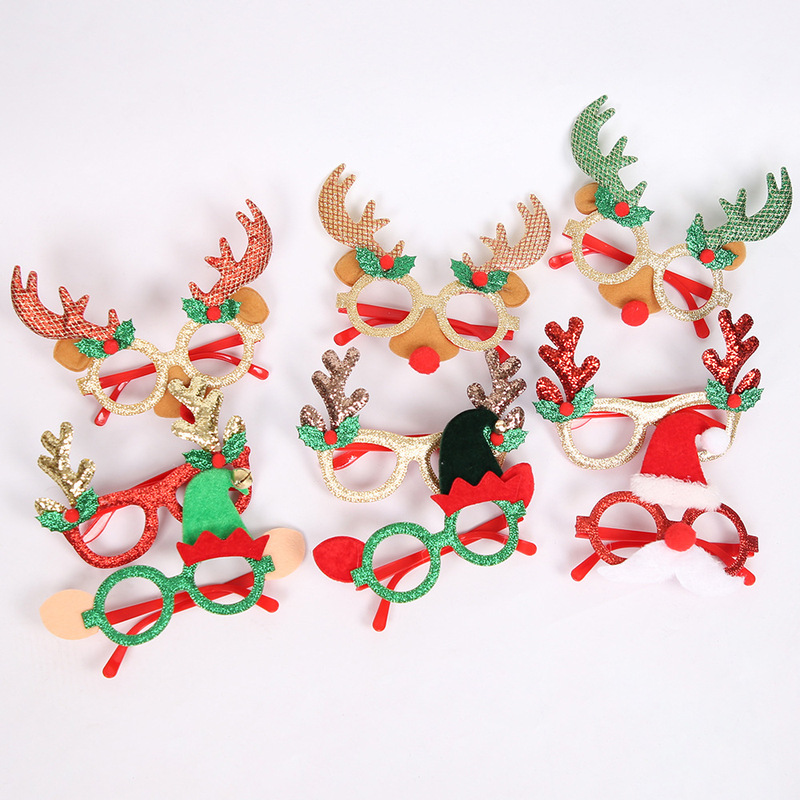 新しいクリスマスメガネ漫画老人ヘラジカメガネフレームクリスマス大人子供パーティープレゼント装飾品|undefined