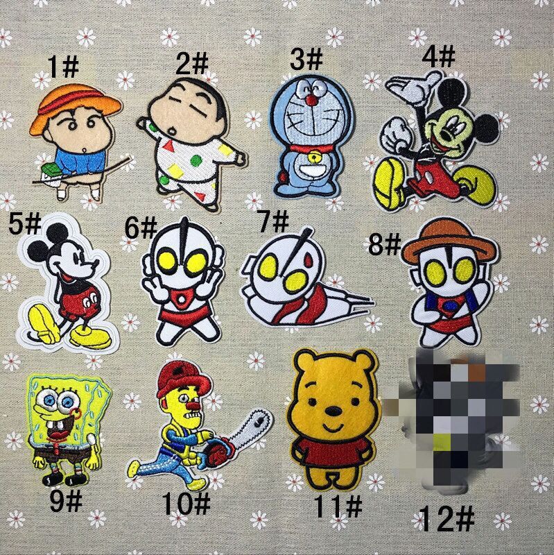 可爱卡通人物衣服补丁鞋帽装饰蜡笔小新组合套餐DIY辅料工艺