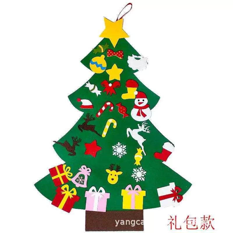 Felt DIY 3D Christmas tree kit, children’s felt tree with ornaments, multiple styles