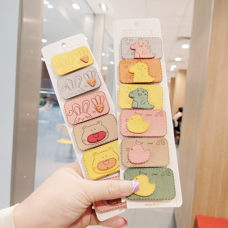 Children's bangs stickers cartoon hair accessories animal headdress Velcro Princess cute little girl broken hair stickers magic stickers sticky