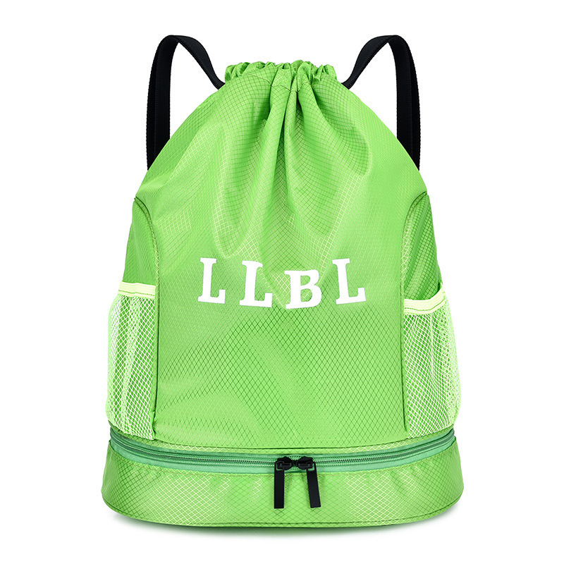 Cordón de nylon mochila simple ligero cordón bolsa de fitness viaje portátil casual nylon cordón bolsa image 11