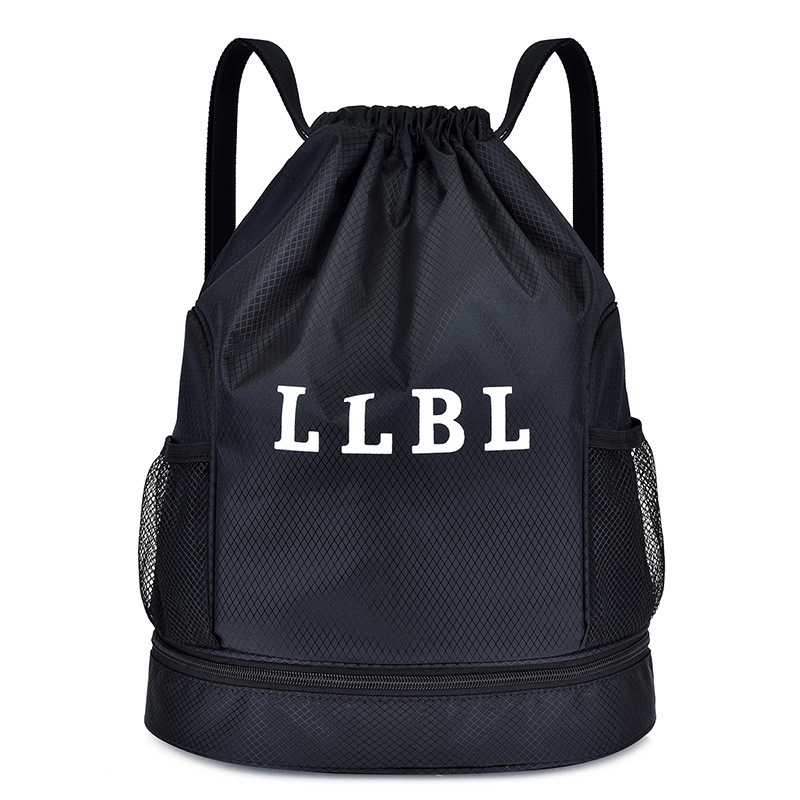 Cordón de nylon mochila simple ligero cordón bolsa de fitness viaje portátil casual nylon cordón bolsa image 10