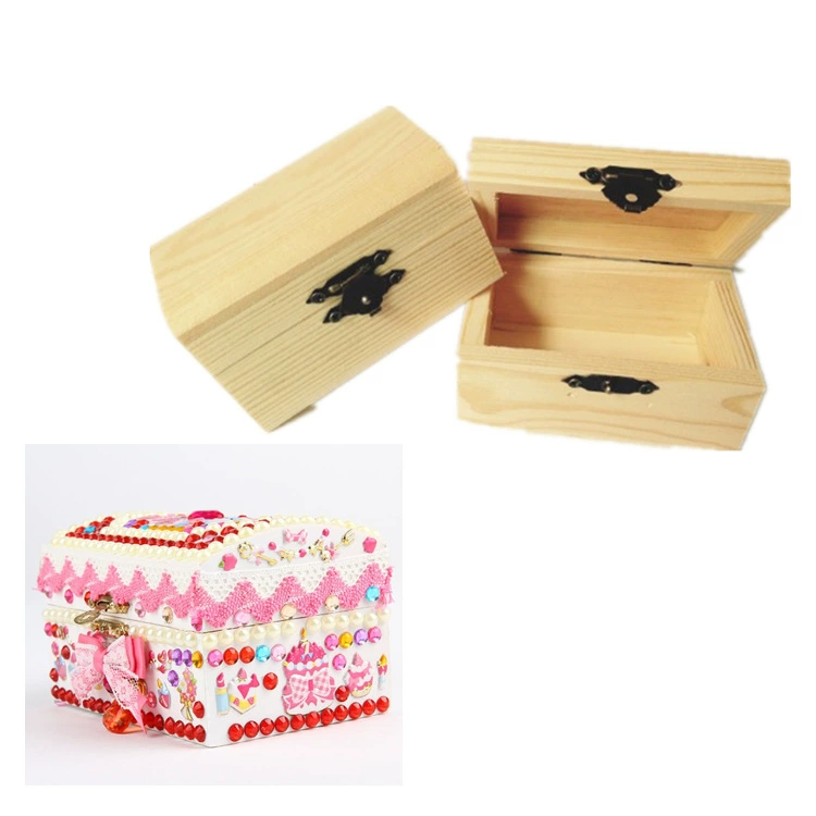 Handmade DIY Painted Snowflake Mud Pearl Plaid Plastic Poly Wood Jewelry Small Box Miku Model Direct Sales