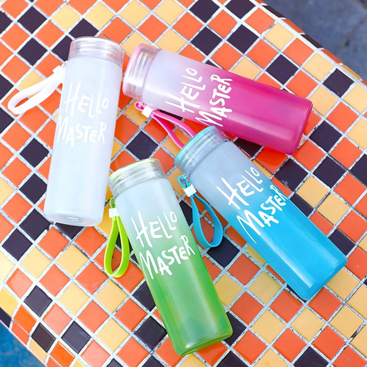 Wholesale creative frosted gradient glass colorful cup student…