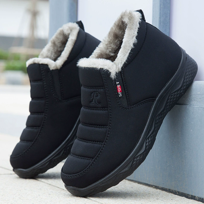 LeziMan Winter Warm Slip-On Boots for Men & Women, Faux Fur Lining, Cozy Non-Slip Sole