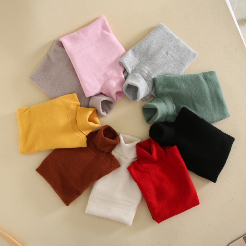 羊绒衫女毛衣秋冬高领套头羊毛衫纯色针织打底衫西装内搭厂家直销|ms