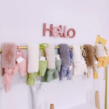 跨境专供儿童围巾加厚保暖围脖女童仿獭兔毛毛领柔软百搭毛绒围巾