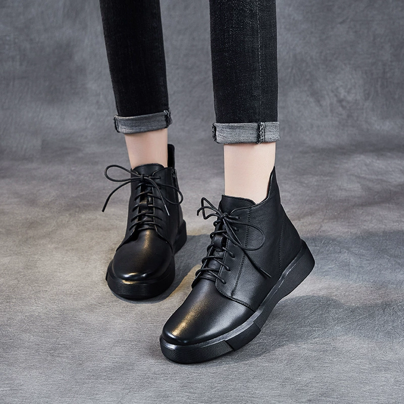 Женские ботинки-мартинсы из натуральной кожи, осенне-зимняя коллекция 2025, хит продаж, с мягкой подошвой, в британском стиле, универсальные, из первого слоя воловьей кожи