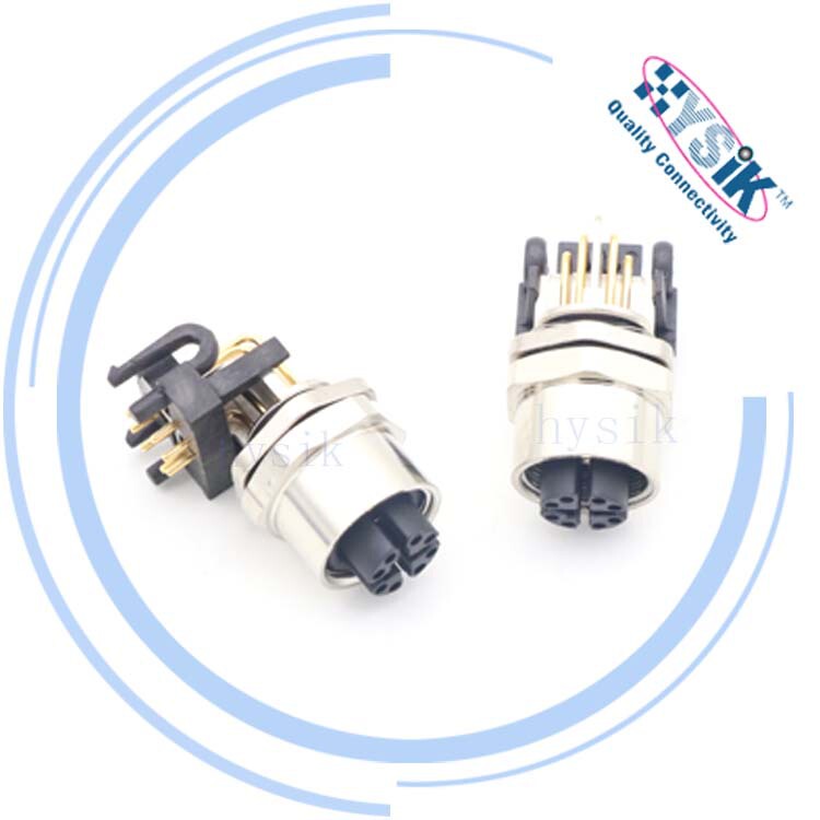 Industrial camera gigabit network cable M12 X-Type 8-core curved pin Ethernet socket