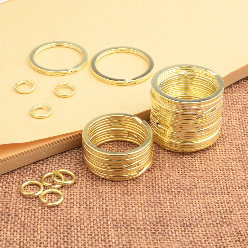 Copper Ring Key Ring Key Ring Accessories Copper Gourd Accessories Ring Iron Ring Alloy Ring Buckle Parts Wholesale