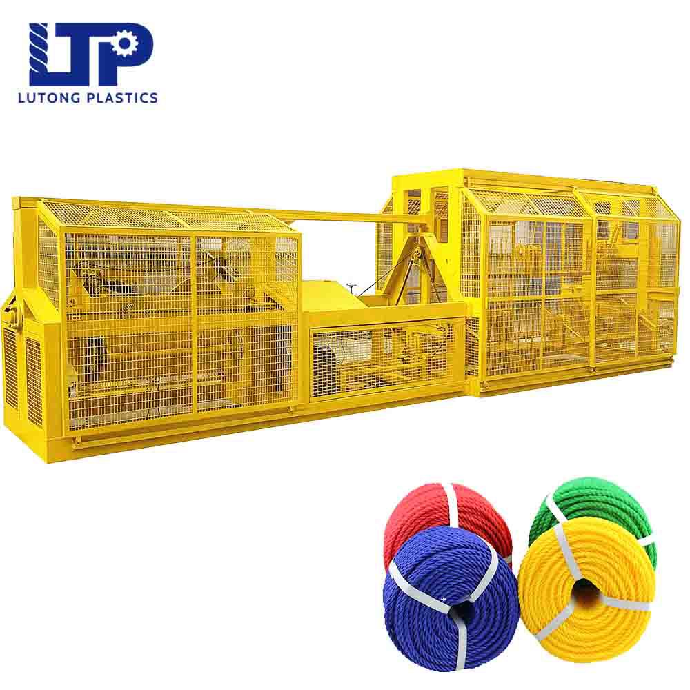 聚丙烯聚乙烯圆丝拉丝机 塑料线绳合股制绳机 PP圆丝制绳机