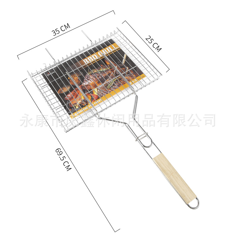 Fabricantes SUMINISTRO DE ACERO INOXIDABLE barbacoa red barbacoa pescado clip de barbacoa portátil pequeño clip de carne image 5