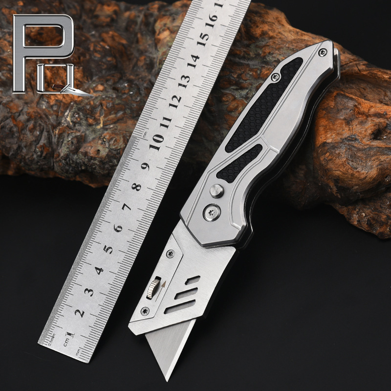 厂家批发美工刀不锈钢美工刀多功能裁纸刀开箱刀快递割刀折叠纸刀