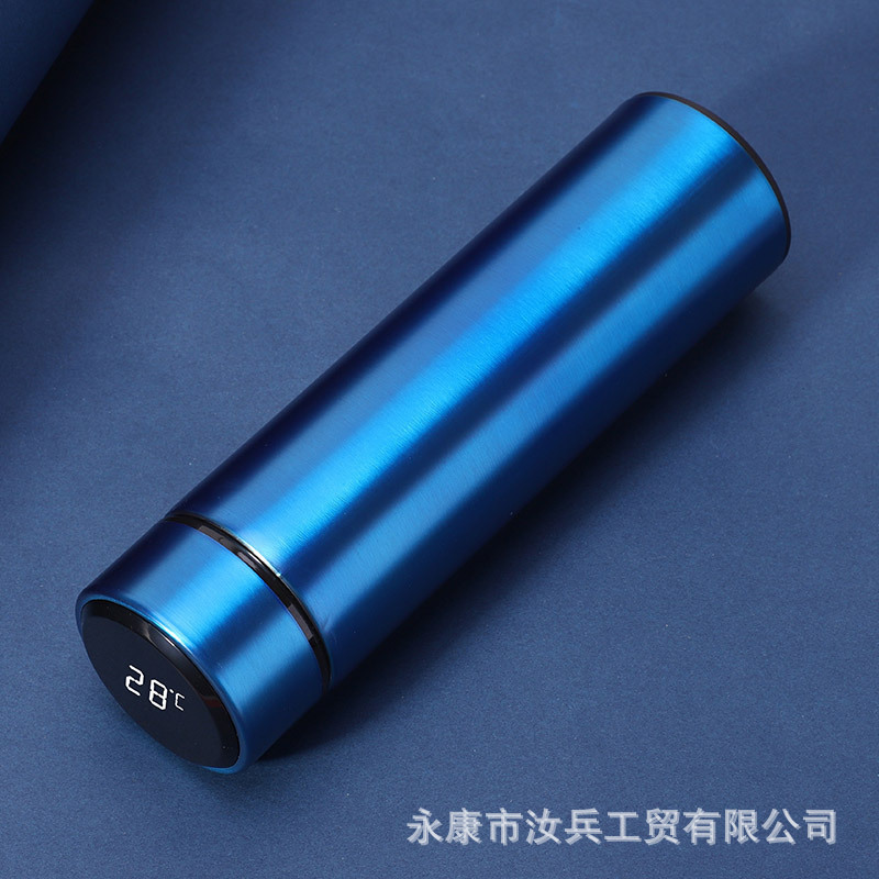 Medición de temperatura inteligente 304 taza de agua aislada de acero inoxidable Oficina negocio té separación taza de agua regalo logotipo impreso