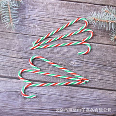 Christmas decoration acrylic cane candy decoration cane Christmas tree decoration small cane hook ornament cross-border supply