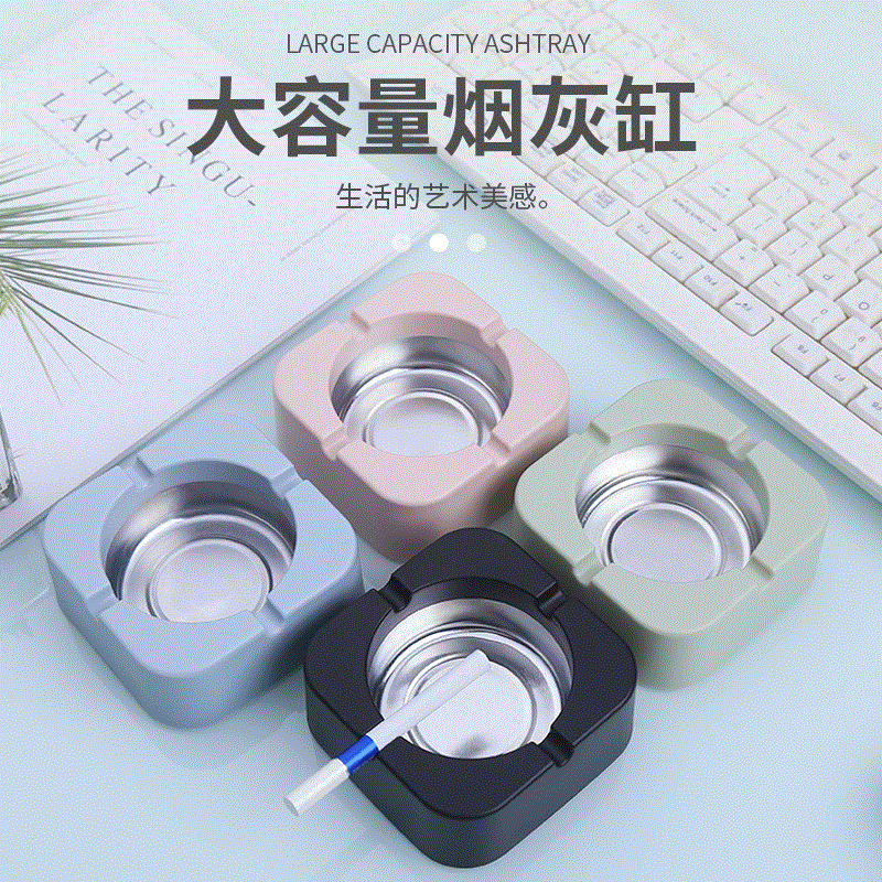 Plastic Ashtray Creative Large Household Personalized Office Living Room Hotel Tinplate Ashtray Gift Printing Plastic Ashtray Creative Large Household Personalized Office Living Room Hotel Tinplate Ashtray Gift Printing