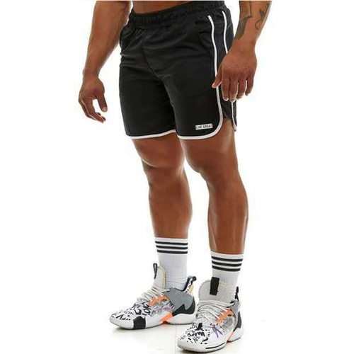 Muscle fitness exercise casual men summer running beach training quick-drying plus size breathable five-pocket shorts trendy