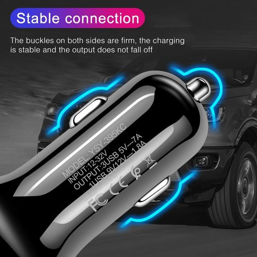 qc3.0 fast charging car charger 3.1A one to three QC 3.0 car mobile phone charger three usb car charger