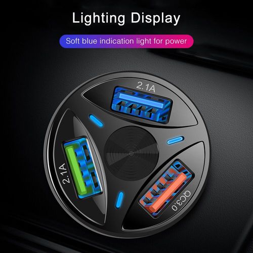 qc3.0 fast charging car charger 3.1A one to three QC 3.0 car mobile phone charger three usb car charger