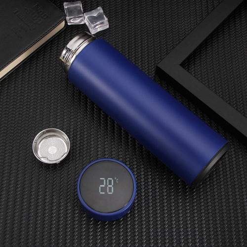 Creative business gift intelligent temperature measuring thermos cup LED temperature display 304 stainless steel thermos cup advertising lettering