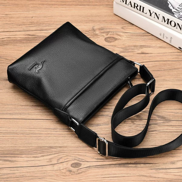Men's Bag Top Layer Cowhide Shoulder Crossbody Bag Genuine Leather Men's Bag Business Casual Backpack Trendy Hanging Bag