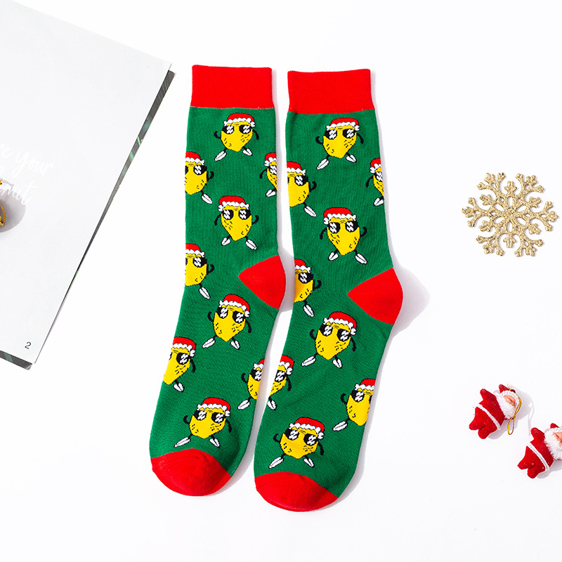 Calcetines de Navidad divertidos Santa Claus personalidad alta-top calcetines de los hombres de moda calcetines de Halloween