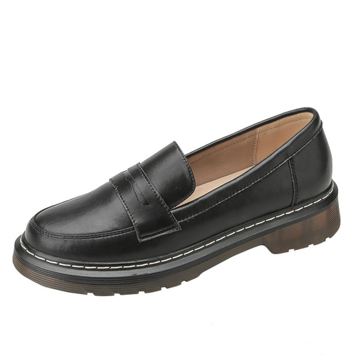 British style basic jk uniform small leather shoes soft girl shoes casual loafers plus velvet single shoes 41-43 large size shoes