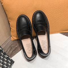 British style basic jk uniform small leather shoes soft girl shoes casual loafers plus velvet single shoes 41-43 large size shoes