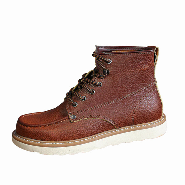 Men's Martins Boots Cowhide Leather Medium Thick-soled Leather Boots Retro British Outdoor Mark Tooling Shoes High-top Boots for Men