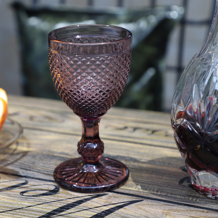 De estilo europeo en relieve de color de copa de vino tinto copa de boda taza de vino taza de beber del hogar