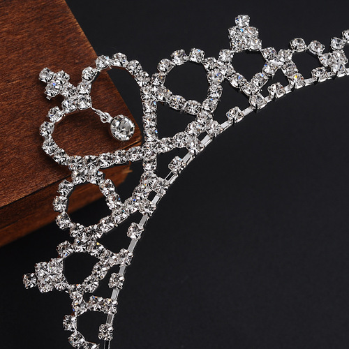 Princess Crown Hair Accessories Children's Day Event Rhinestone Crown Headband Little Girl Headband