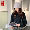 Velvet demi-season colored universal bucket, Japanese hat, Korean style, internet celebrity