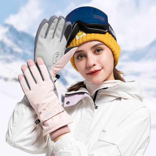 Wholesale outdoor ski gloves for women winter cotton warm windproof waterproof touch screen cycling cycling sports cycling