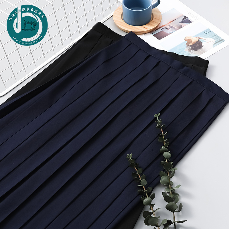 Pleated Skirt Japanese JK Uniform Genuine All-match School Pleated Skirt for Students Academic Style High Waist Black Navy Blue Pleated Skirt