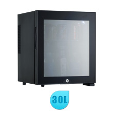 30升迷你酒店客房帶鎖玻璃門小冰箱恆溫茶葉食品留樣冷藏箱