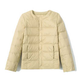 秋冬新款轻薄儿童羽绒服圆领短款男孩女孩宝宝小童装无领保暖内胆