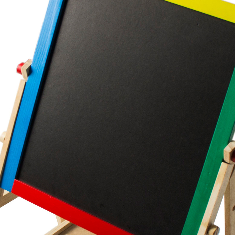 Tablero de dibujo de doble cara para niños caballete dos en uno soporte bebé graffiti dibujo tablero de escritura Pino madera al por mayor