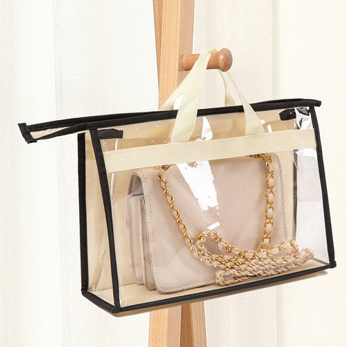 Bag storage dustproof bag PVC transparent bag bag protection bag wardrobe women's bag organization bag hanging type waterproof hanging bag