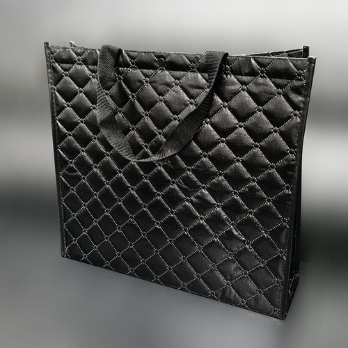 Black Colorful Print Non-woven Bag Advertising Shopping Handbag Creative Exquisite Gift Clothing Packaging Bag Available for Customization