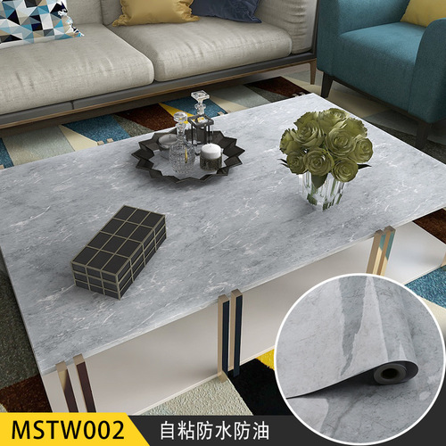 Waterproof and moisture-proof marble sticker kitchen oil-proof cabinet table countertop furniture renovation wallpaper self-adhesive wallpaper