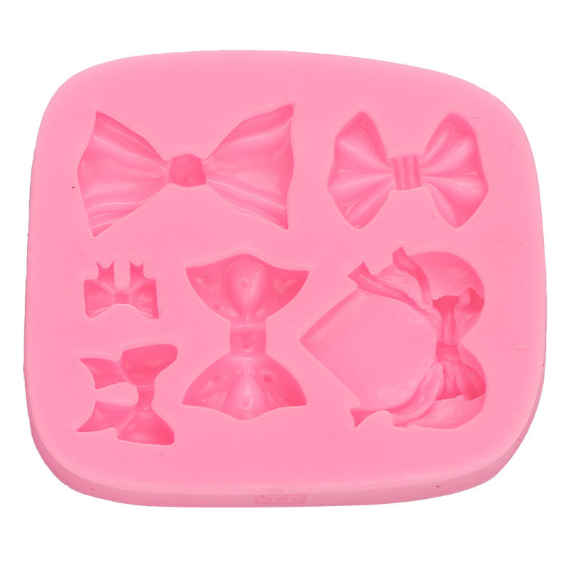 Botón arco alivio decorativo silicona molde para hornear DIY pastel hecho a mano fondant accesorios de chocolate