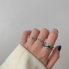Fashionable brand ring, Japanese and Korean, on index finger