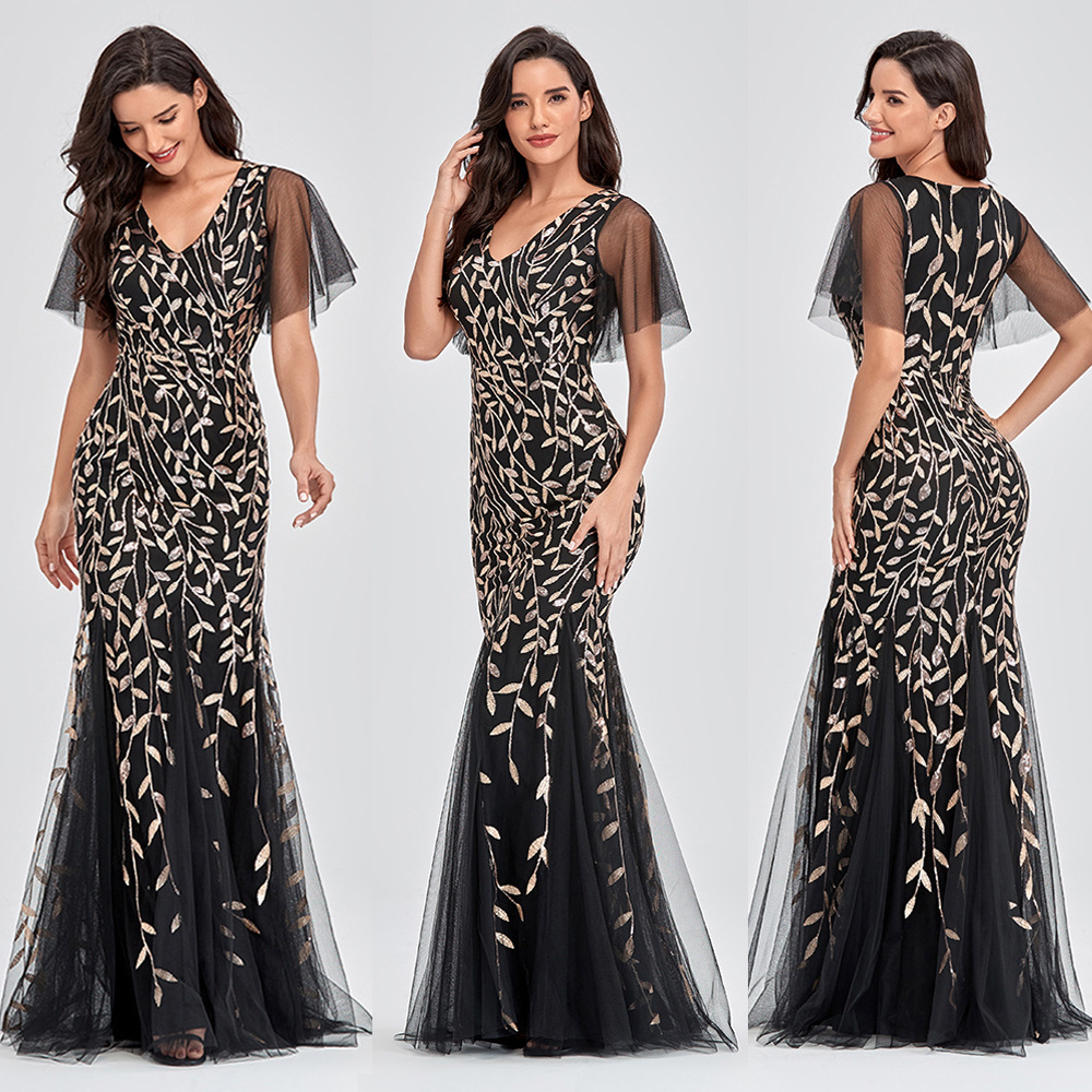 quality demi-season elegant evening dress